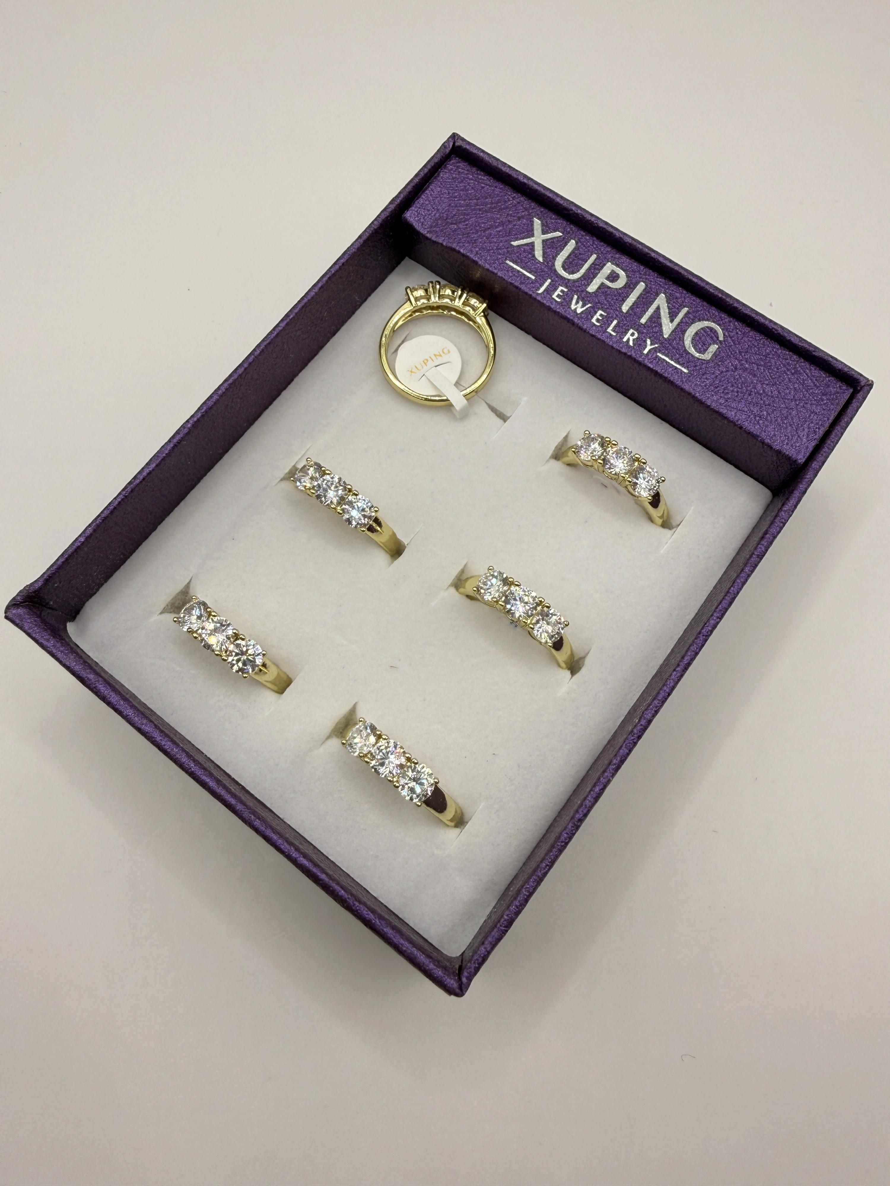 XUPING JEWELRY 14K 6'lı Yüzük 5
