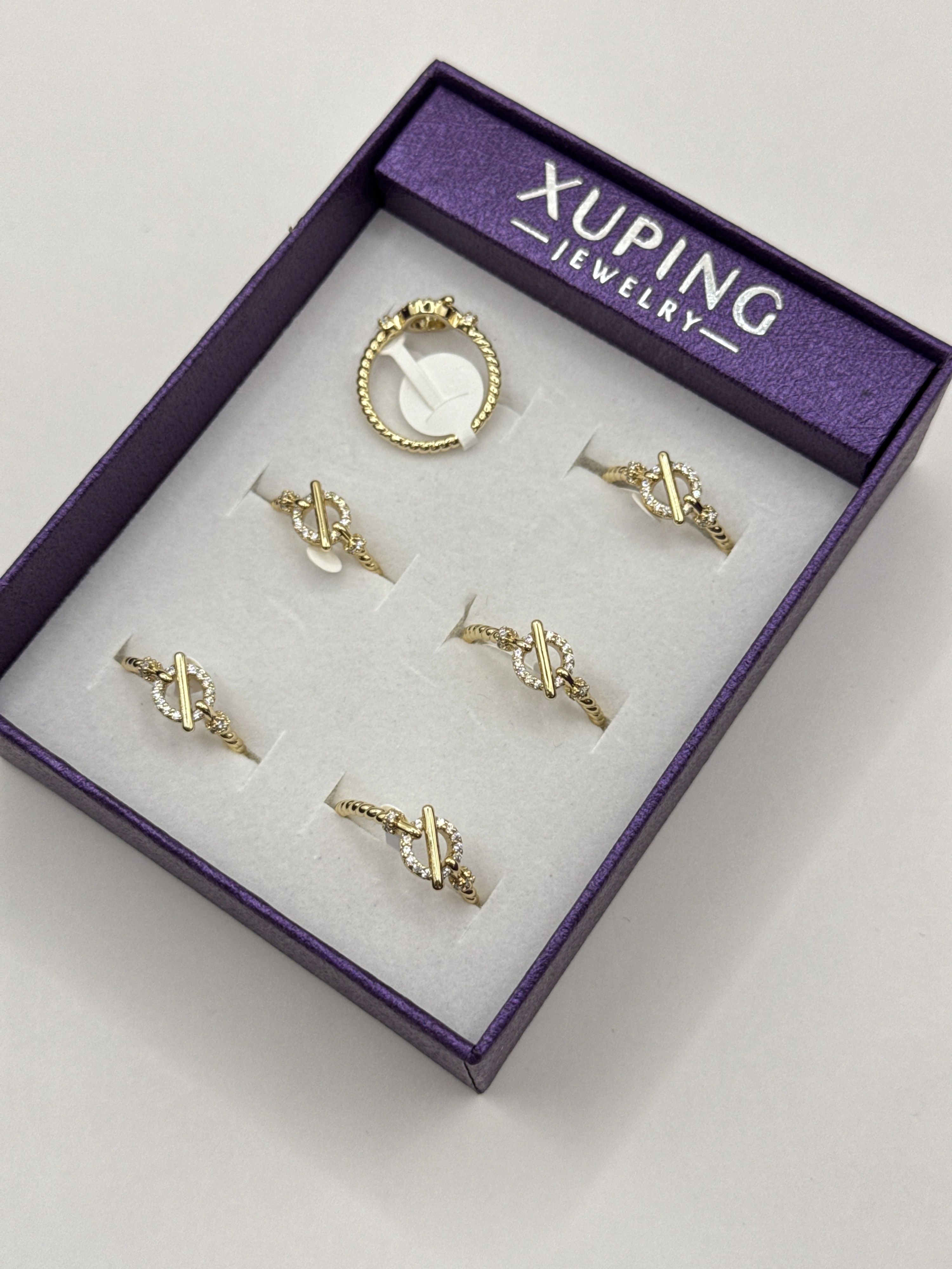 XUPING JEWELRY 14K 6'lı Yüzük 8